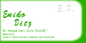 eniko ditz business card